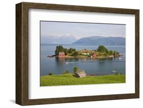 Small Island in Hardangerfjorden Nr Bergen, Western Fjords, Norway-Peter Adams-Framed Photographic Print