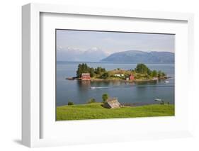 Small Island in Hardangerfjorden Nr Bergen, Western Fjords, Norway-Peter Adams-Framed Photographic Print