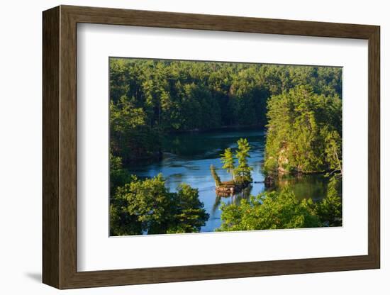 Small island on Saint Lawrence River in Ontario, Canada-null-Framed Photographic Print