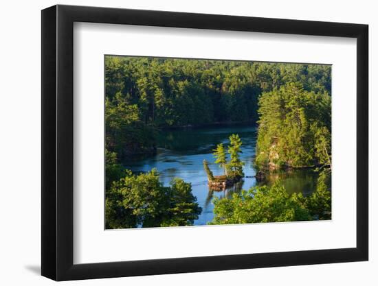 Small island on Saint Lawrence River in Ontario, Canada-null-Framed Photographic Print