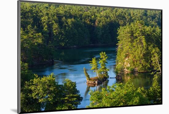 Small island on Saint Lawrence River in Ontario, Canada-null-Mounted Photographic Print