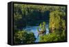 Small island on Saint Lawrence River in Ontario, Canada-null-Framed Stretched Canvas