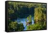 Small island on Saint Lawrence River in Ontario, Canada-null-Framed Stretched Canvas