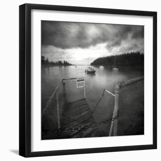 Small Jetty on Lake-Steven Allsopp-Framed Photographic Print