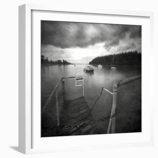 Small Jetty on Lake-Steven Allsopp-Framed Photographic Print