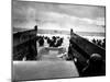 Small Landing Craft with American Soldiers Wading Ashore under Heavy German Fire-Robert F^ Sargent-Mounted Photographic Print