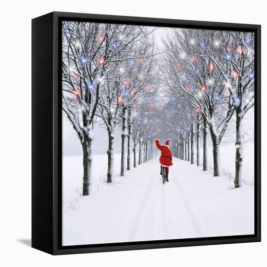 Small-Leaved Lime Trees in Snow-Ake Lindau-Framed Stretched Canvas
