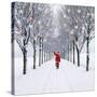 Small-Leaved Lime Trees in Snow-Ake Lindau-Stretched Canvas