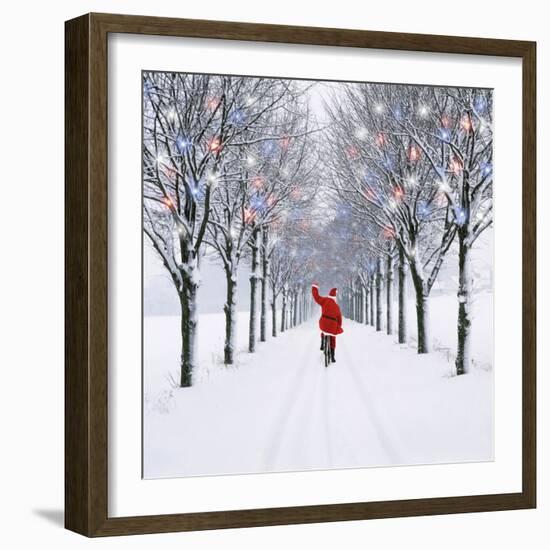 Small-Leaved Lime Trees in Snow-Ake Lindau-Framed Photographic Print