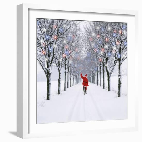 Small-Leaved Lime Trees in Snow-Ake Lindau-Framed Photographic Print