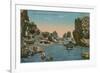 Small Marina and the Faraglioni, Capri. Postcard Sent in 1913-Italian Photographer-Framed Giclee Print