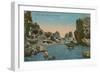 Small Marina and the Faraglioni, Capri. Postcard Sent in 1913-Italian Photographer-Framed Giclee Print