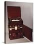 Small Medical Chest with Double-Sided Drawers Filled with Bottles, Mahogany, England, Circa 1800s-null-Stretched Canvas
