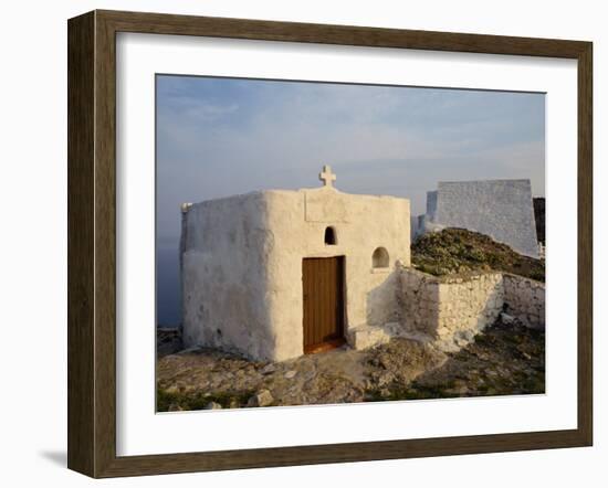 Small Medieval Monastery, Skiros Village, Sporades Islands, Greek Islands, Greece, Europe-Stanley Storm-Framed Photographic Print