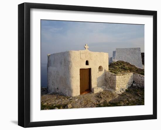 Small Medieval Monastery, Skiros Village, Sporades Islands, Greek Islands, Greece, Europe-Stanley Storm-Framed Photographic Print