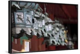 Small Metal and Gold Lanterns. Kasuga-Taisha Shrine in Nara, Japan-Paul Dymond-Framed Photographic Print