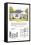 Small Model Home and Plan-null-Framed Stretched Canvas