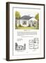 Small Model Home and Plan-null-Framed Art Print