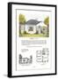 Small Model Home and Plan-null-Framed Art Print