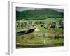 Small Motor Traffic Bridge over Stream Next to a Little Town-Walker Evans-Framed Photographic Print