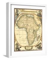 Small Nautical Map of Africa-Vision Studio-Framed Art Print