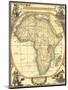 Small Nautical Map of Africa-Vision Studio-Mounted Art Print