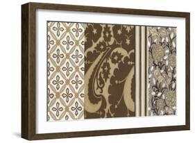 Small Neutral Nouveau Panel I-Megan Meagher-Framed Art Print