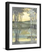 Small Nouveau Landscape I-Jennifer Goldberger-Framed Art Print