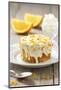 Small Orange Cake with White Icing on Plate-Jana Ihle-Mounted Photographic Print