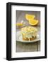 Small Orange Cake with White Icing on Plate-Jana Ihle-Framed Photographic Print