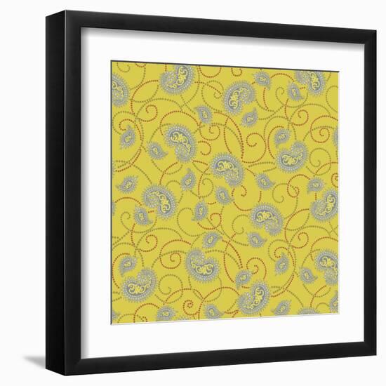 Small Paisley III-Katia Hoffman-Framed Art Print