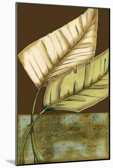 Small Palm Leaf Arabesque II-Erica J. Vess-Mounted Art Print