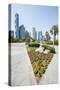 Small Park and Downtown Skyline of Dubai, United Arab Emirates-Michael DeFreitas-Stretched Canvas