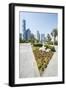 Small Park and Downtown Skyline of Dubai, United Arab Emirates-Michael DeFreitas-Framed Photographic Print