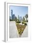 Small Park and Downtown Skyline of Dubai, United Arab Emirates-Michael DeFreitas-Framed Photographic Print