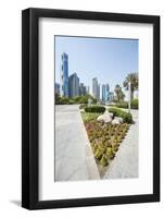 Small Park and Downtown Skyline of Dubai, United Arab Emirates-Michael DeFreitas-Framed Photographic Print