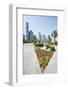 Small Park and Downtown Skyline of Dubai, United Arab Emirates-Michael DeFreitas-Framed Photographic Print