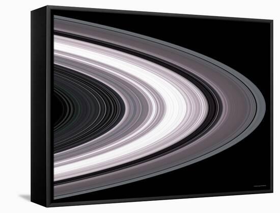 Small Particles in Saturn'S Rings-Stocktrek Images-Framed Stretched Canvas