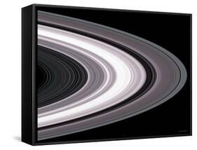 Small Particles in Saturn'S Rings-Stocktrek Images-Framed Stretched Canvas