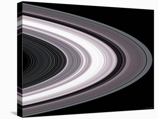 Small Particles in Saturn'S Rings-Stocktrek Images-Stretched Canvas