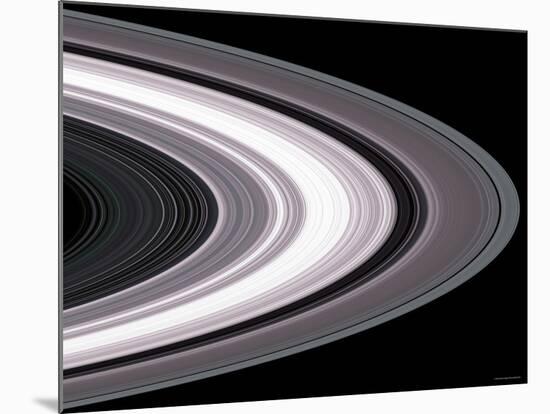 Small Particles in Saturn'S Rings-Stocktrek Images-Mounted Photographic Print