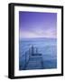 Small Pier at Dusk, Lake Ohrid, Ohrid, Macedonia-Walter Bibikow-Framed Photographic Print