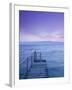 Small Pier at Dusk, Lake Ohrid, Ohrid, Macedonia-Walter Bibikow-Framed Photographic Print