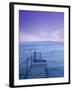 Small Pier at Dusk, Lake Ohrid, Ohrid, Macedonia-Walter Bibikow-Framed Photographic Print