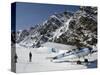 Small Plane Landed on Glacier in Denali National Park, Alaska, USA-James Gritz-Stretched Canvas