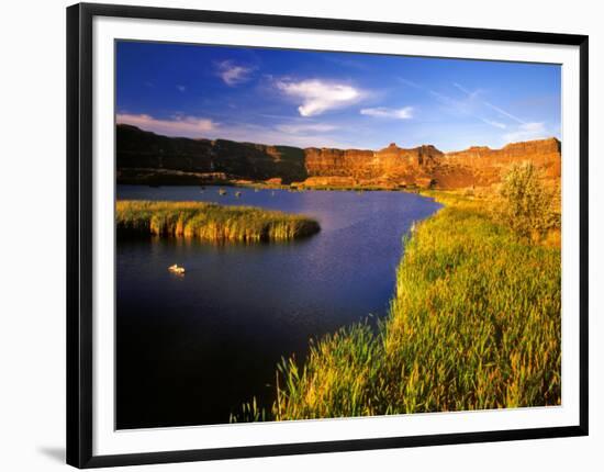 Small Pond Below the Dry Falls in the Scablands, Coulee City, Washington, USA-Chuck Haney-Framed Photographic Print