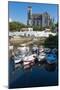 Small Port with Traditional Fishing Boats and Eglise Sainte Eugenie in Biarritz-Martin Child-Mounted Photographic Print