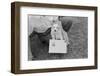 Small Puppy on Floor-null-Framed Photographic Print