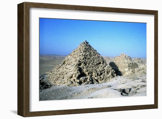 Small Pyramids at Giza (Gize), Ancient Egyptian-null-Framed Photographic Print