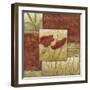 Small Red Lacquer Collage I-Chariklia Zarris-Framed Art Print